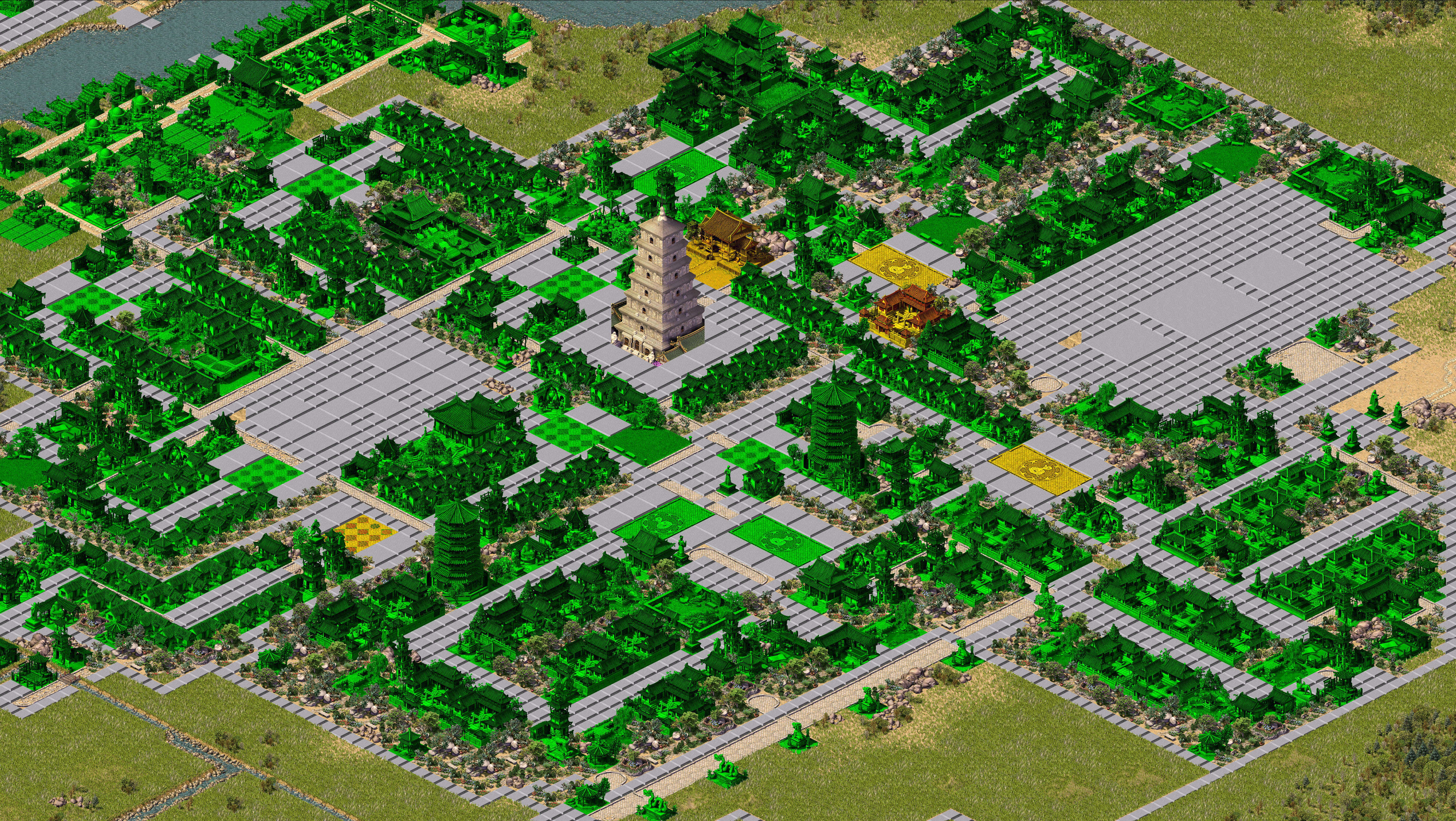 bird's view feng shui china